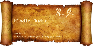 Mladin Judit névjegykártya